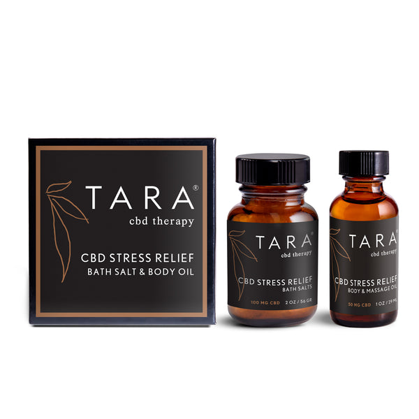 CBD Gift Set - STRESS RELIEF BOX SET  (2 oz. Salts & 1 oz. Oil)